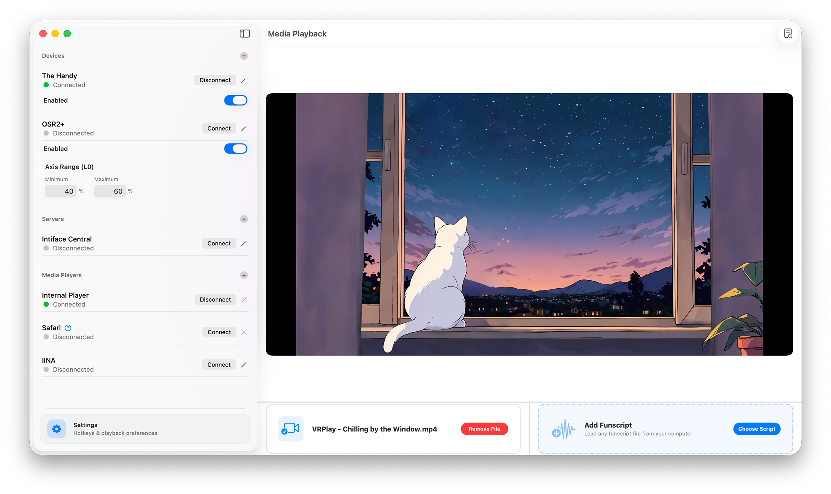 FunPlayer macOS app Video Playback Screenshot